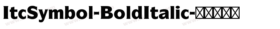 ItcSymbol-BoldItalic字体转换