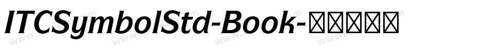 ITCSymbolStd-Book字体转换
