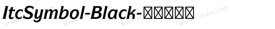 ItcSymbol-Black字体转换
