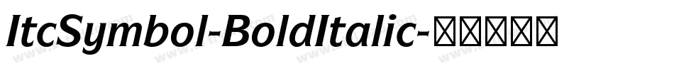 ItcSymbol-BoldItalic字体转换