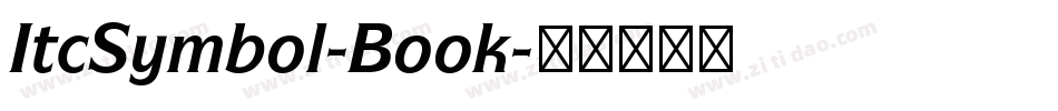 ItcSymbol-Book字体转换