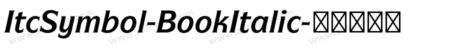 ItcSymbol-BookItalic字体转换