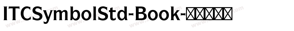 ITCSymbolStd-Book字体转换