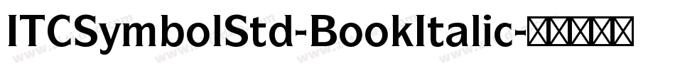 ITCSymbolStd-BookItalic字体转换