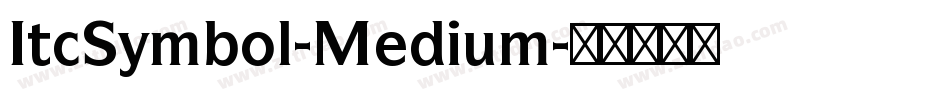 ItcSymbol-Medium字体转换