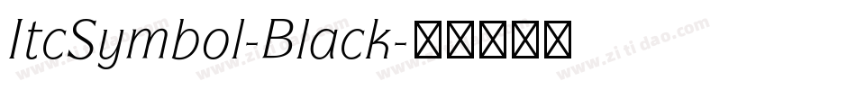 ItcSymbol-Black字体转换