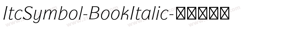 ItcSymbol-BookItalic字体转换