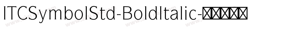 ITCSymbolStd-BoldItalic字体转换