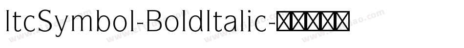 ItcSymbol-BoldItalic字体转换