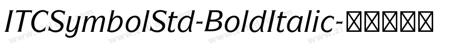 ITCSymbolStd-BoldItalic字体转换