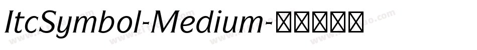ItcSymbol-Medium字体转换