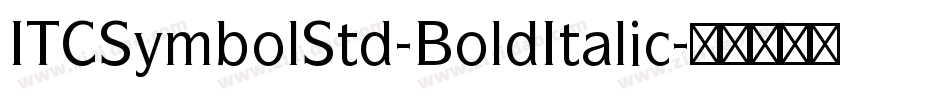ITCSymbolStd-BoldItalic字体转换