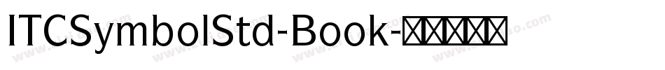 ITCSymbolStd-Book字体转换