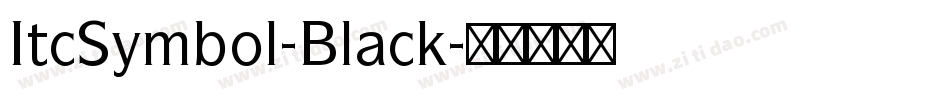 ItcSymbol-Black字体转换