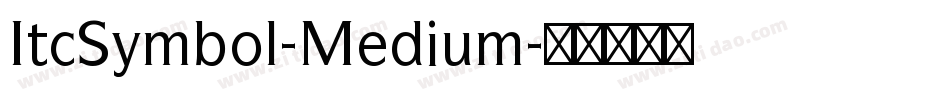 ItcSymbol-Medium字体转换