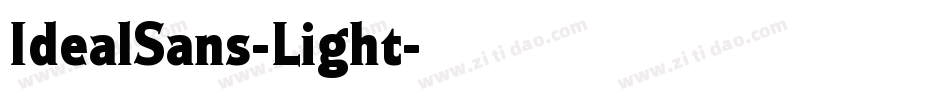 IdealSans-Light字体转换