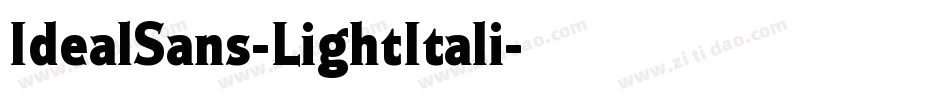 IdealSans-LightItali字体转换