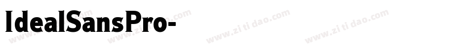 IdealSansPro字体转换