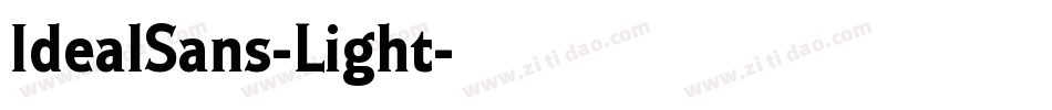 IdealSans-Light字体转换