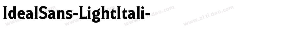 IdealSans-LightItali字体转换