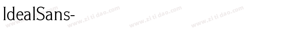 IdealSans字体转换