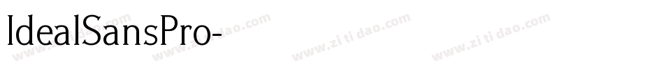 IdealSansPro字体转换