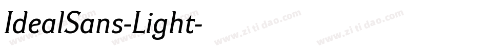 IdealSans-Light字体转换