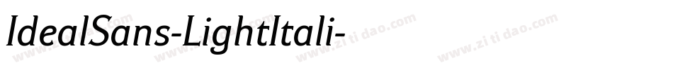 IdealSans-LightItali字体转换