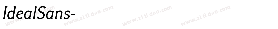 IdealSans字体转换