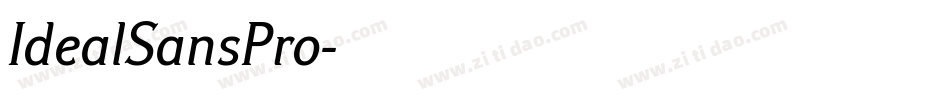 IdealSansPro字体转换