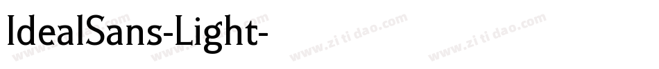 IdealSans-Light字体转换