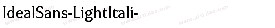 IdealSans-LightItali字体转换
