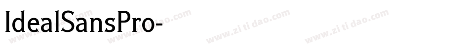 IdealSansPro字体转换