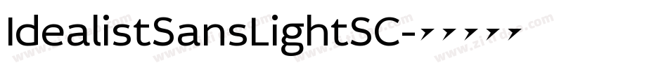 IdealistSansLightSC字体转换