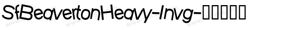 SfBeavertonHeavy-1nvg字体转换