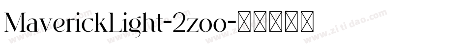 MaverickLight-2zoo字体转换
