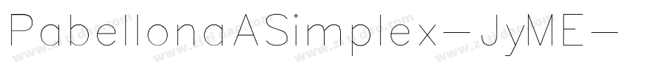 PabellonaASimplex-JyME字体转换
