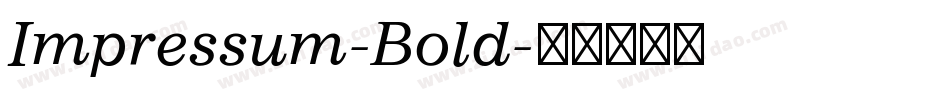 Impressum-Bold字体转换