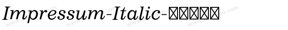 Impressum-Italic字体转换