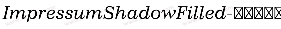 ImpressumShadowFilled字体转换