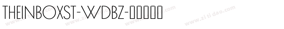TheInboxSt-WdBz字体转换