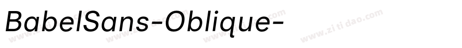 BabelSans-Oblique字体转换