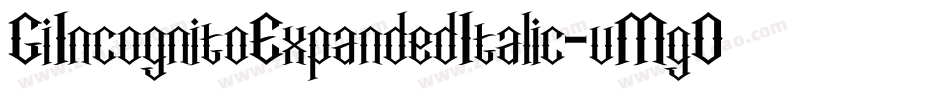 GiIncognitoExpandedItalic-vMgD字体转换