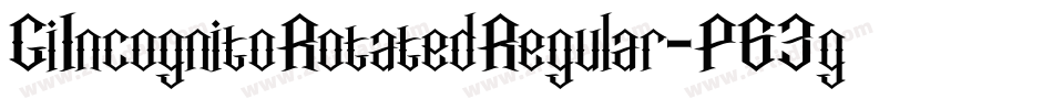 GiIncognitoRotatedRegular-P63g字体转换