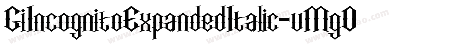 GiIncognitoExpandedItalic-vMgD字体转换