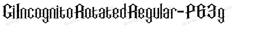 GiIncognitoRotatedRegular-P63g字体转换