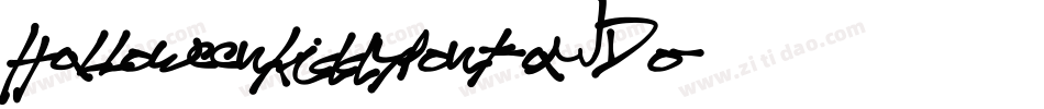Halloweenkiddyfont-aMDo字体转换