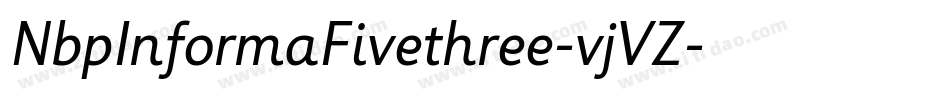 NbpInformaFivethree-vjVZ字体转换