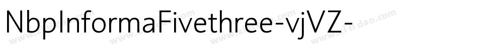 NbpInformaFivethree-vjVZ字体转换