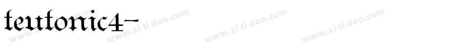 teutonic4字体转换
